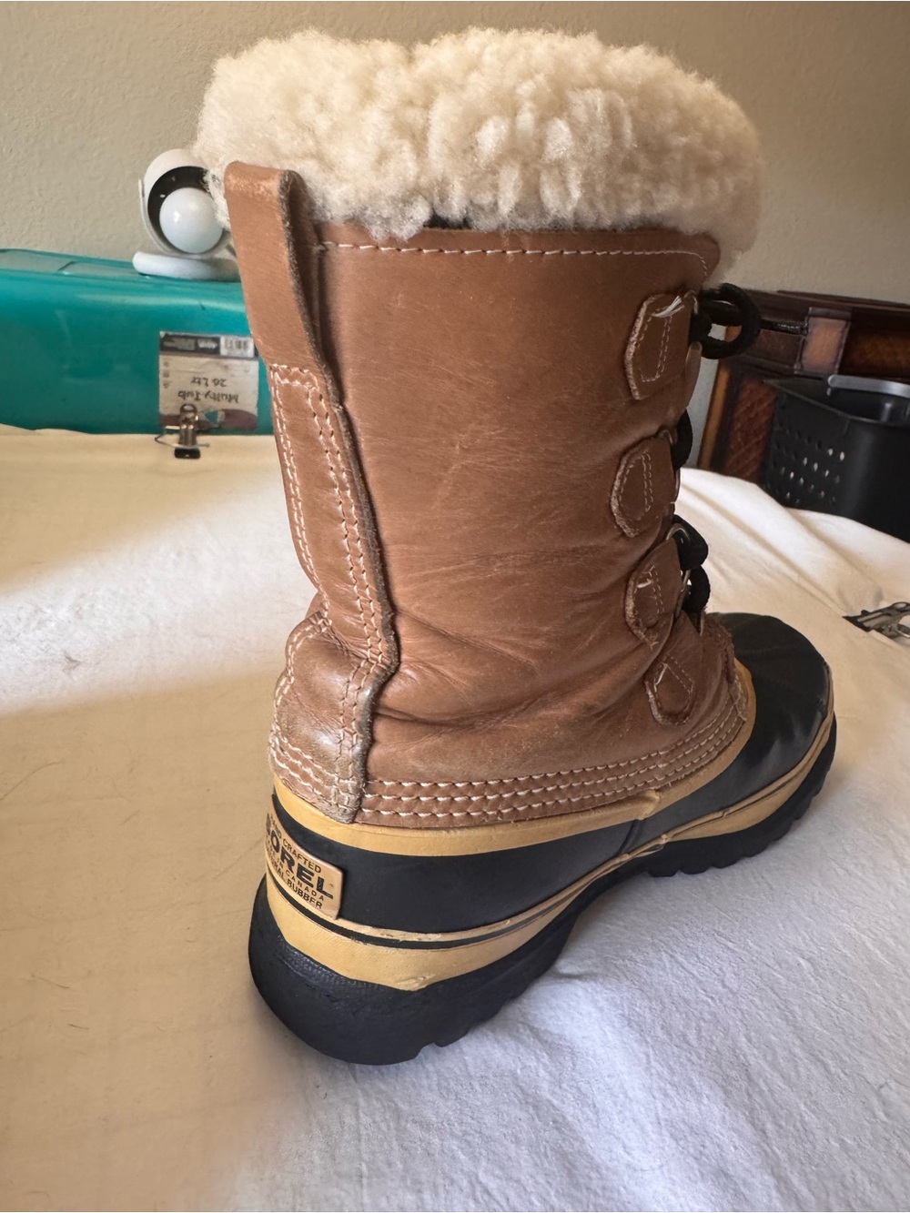 Sorel Women's Winter Lace-Up Boots Vintage Kaufman Caribou Made in Canada - Picture 2 of 10